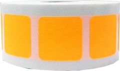 Square Stickers | 1″ Inch Wide | 500 Pack | Pick One Color