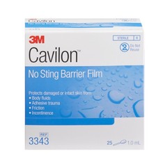 3M Cavilon Barrier Film, No Sting, Alcohol-Free, Conforming, 1.0 mL-Box of 25