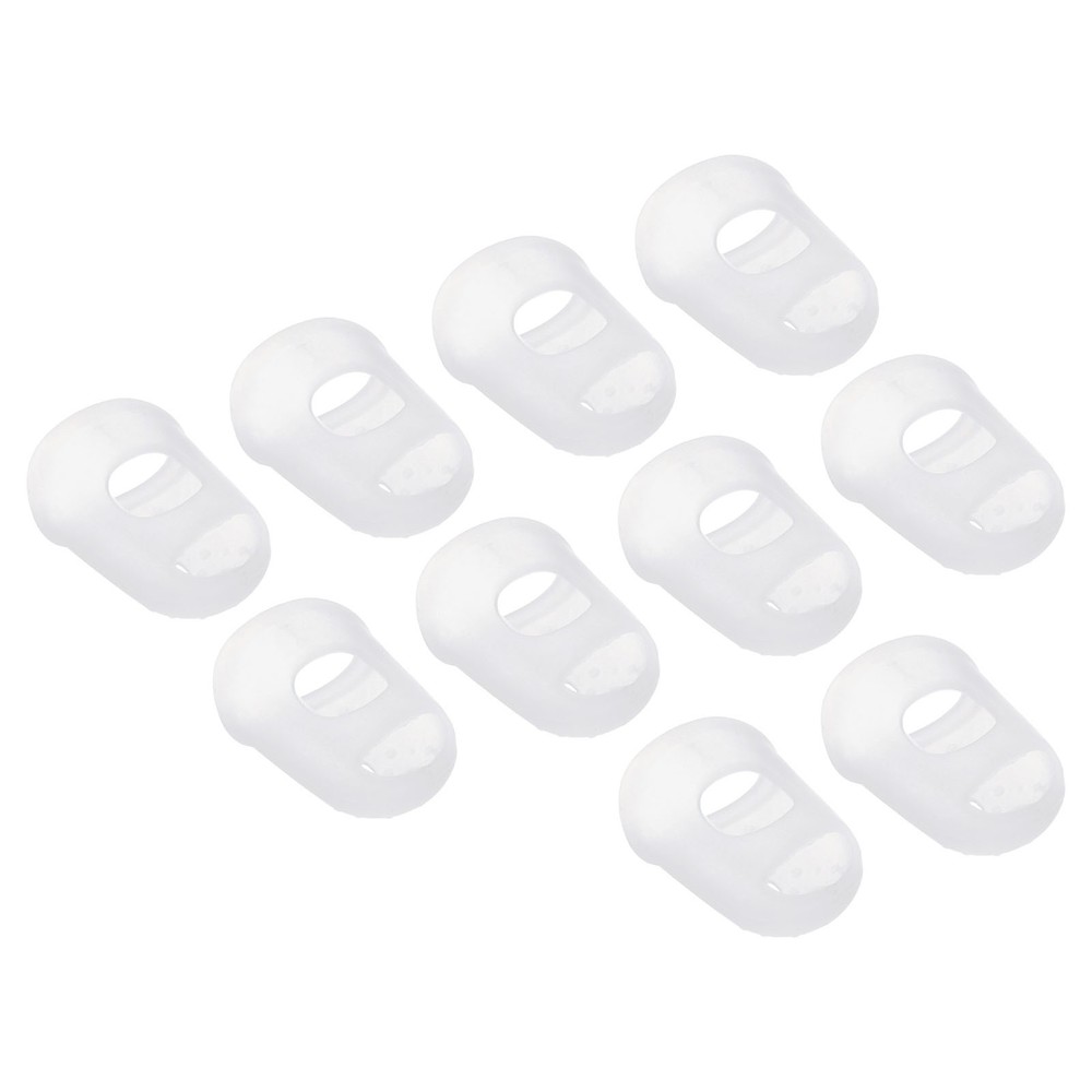 30 x Rubber Finger Tips Silicone Thumb Fingertip Covers Pads Thimble Clear Small