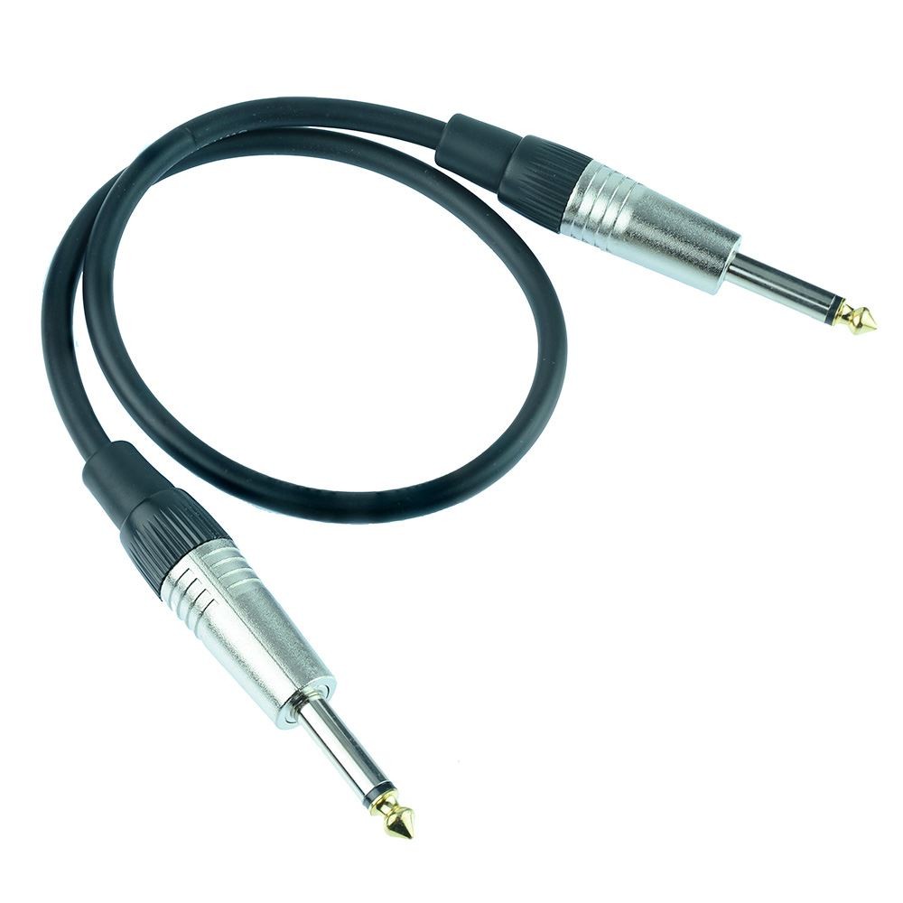 50cm 6.35mm Mono to Jack Plug Audio Instrument Lead