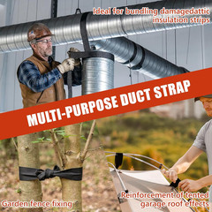 100Ft HVAC Duct Strap, Tight-Weave Nylon Duct Support Webbing, Heavy Duty Duct H
