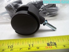 QTY=4: 1-1/2″ OD X 1-1/2″ W TWIN WHEEL CASTER STEM 1″ L X 1/4″ D