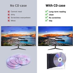 Maxtek CD Jewel Cases Black 50 Pack Standard Size for CD DVD Blu Ray Discs
