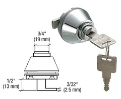 CRL LK87C Satin Chrome Sliding Door Lock