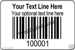 1000 Serial Barcode Sequential Consecutive Bar Code Custom Number LABEL Rolls