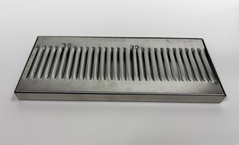 Krome Dispense Stainless Steel Countertop Drip Tray 14×6 in Removable Grate