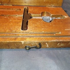 The L S Starrett Co. No. 445 Depth Micrometer 0 – 3″ With Wooden Box Vintage