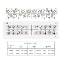 20pcs Dental Orthodontic Brackets Braces Mini Roth MBT Slot.022 3-4-5 Hooks