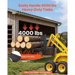 Uimoso 45″ 4000lbs Skid Steer Pallet Frame w/2″ Hitch Receiver and Spear Sleeves