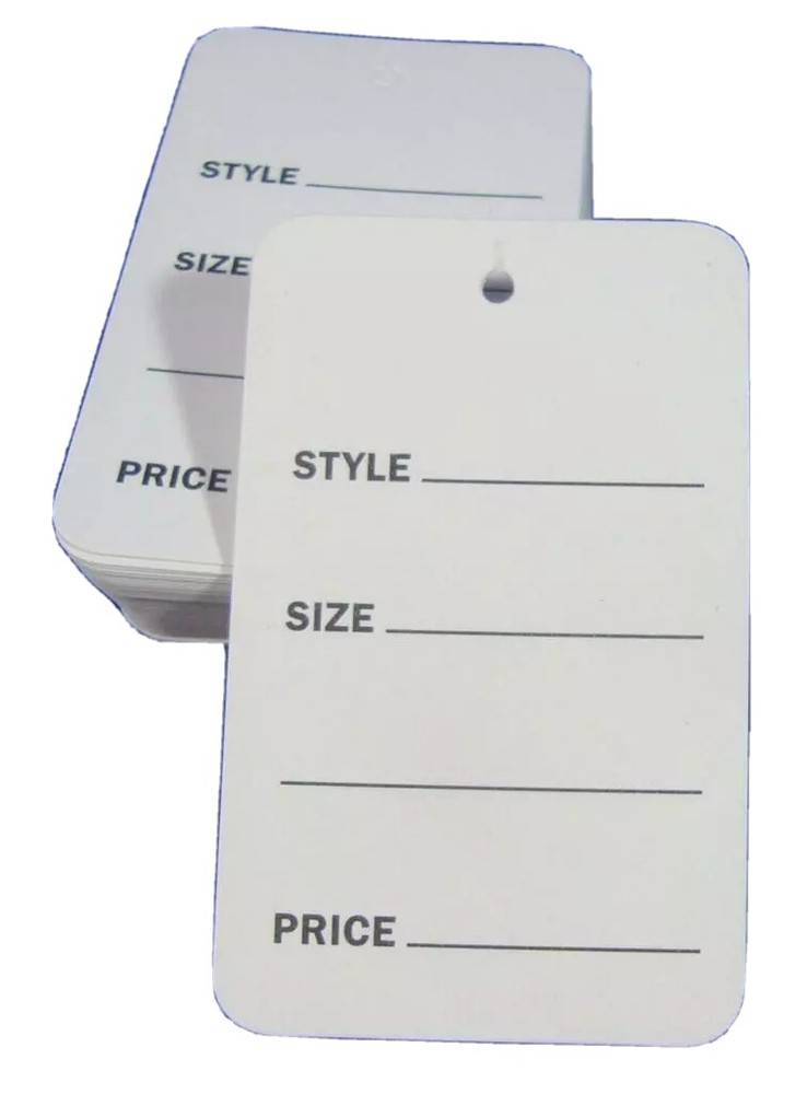 500 White Unstrung Garment Merchandise Price Tags Sm Retail Store Supply