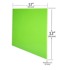 10 Pieces & 10 Colors Opaque Cast Acrylic Sheets 12″ x 12″ x 0.118″ For Crafts