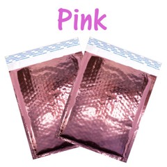 8.5×12 Holographic, Pink, Teal METALLIC BUBBLE MAILERS, Color Padded Envelopes!