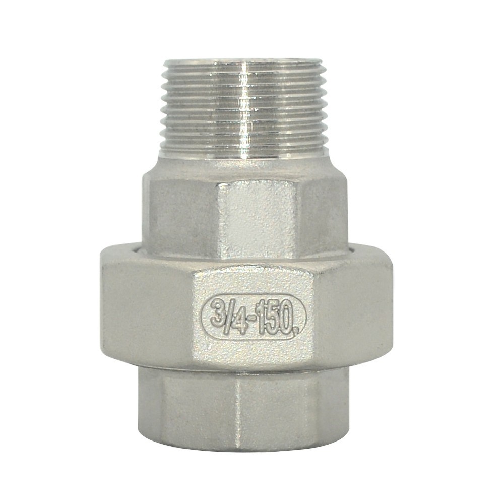 3/4″ in NPT Female to Male Malleable Straight Union Coupling Pipe Adapter SS 304