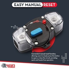 2 PACK 30 Amp 12-48V DC Inline Circuit Breaker with Cover Car/Audio/Boat/Solar