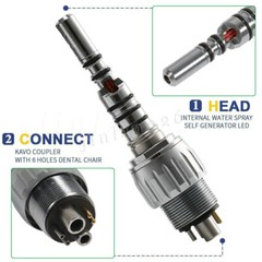 Dental 6 Hole Quick Coupler for KaV MULTIflex LUX Fiber Optic LED Handpiece New