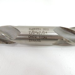 Hanita List 1194 Double End End Mill 7/8″ x 7/8″ HSS 4-Flute Milling Cutter