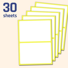4″ x 6″ – Large Labels for Storage Bins Organizing, Big White Stick on Adhesive
