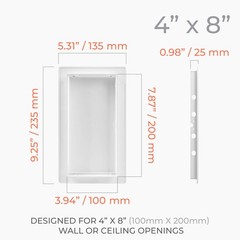4×8 Inch White Access Panel Drywall ABS Plastic Square Wall Ceiling Door HVAC