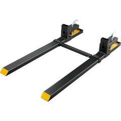 VEVOR Clamp on Pallet Forks 4000lbs Tractor Forks 60″ Adjustable Bucket Forks