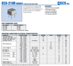 QTY (40) 48 MHz 1/2 SIZE OSCILLATORS 5V HCMOS/TTL ECS2100-48.000MHz ECS