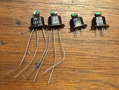 (4) 2N1121 Germanium NPN Transistors General Electric Black Top Hat NOS