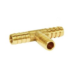 1/4″ Brass Barb Tee Fittings T-Shaped 3 Ways Union 1/4″ Hose Barb Pipe Fittin…
