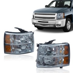 Headlights Smoked Lens Amber Silverado 1500 2500HD 3500 07-14 22853027 22853028