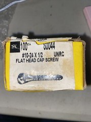 Allen,Holo-Krome, #10-24 x 1/2″ Flat Head Socket Cap Screws, Qty 100, Part#60044