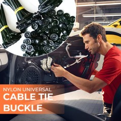 50-500Pcs Nylon Universal Cable Tie Buckle Fixion Tools Fasteners Bumper Clips