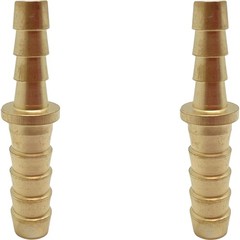 2 PCS Brass Reducer 1/4″ to 3/16″ Barb Hose ID Splicer Barbed Fitting, Hex Un…