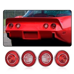 Tail Lights Assembly w/o Bulbs Corvette 1975-1979 Rear Backup Lights