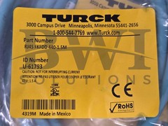 SEALED Turck RJ45 FKFDD 440-1.5M Female Ethernet Receptacle U-61793 Lot of 30