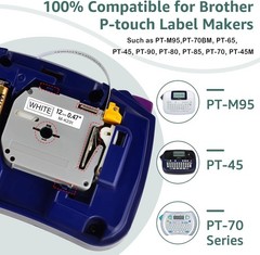 40PK M-K231 For Brother P-Touch 12mm Label Tape White 1/2″ PT-55 PT-85 PT-70 90