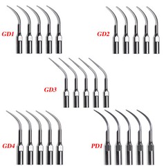 5 Pcs Dental Ultrasonic Scaler Perio Endo Scaling Tips fit for DTE SATELEC