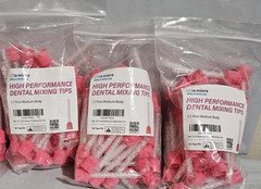 Lot of 3 High Performance Dental Mixing Tips Medium Pink 50 ct