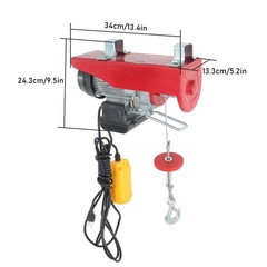 Mini Electric Hoist 440LBS/200kg Crane Winch with Wired Remote Control 510W 110V