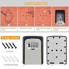 1 ~ 10X Key Lock Box Outside-Combination Lockbo House Key-Portable Wall Mounted