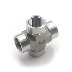 HFS(R) 1/2″ NPT Female Thread Pipe Fitting 4 Way Cross Stainless Steel 304