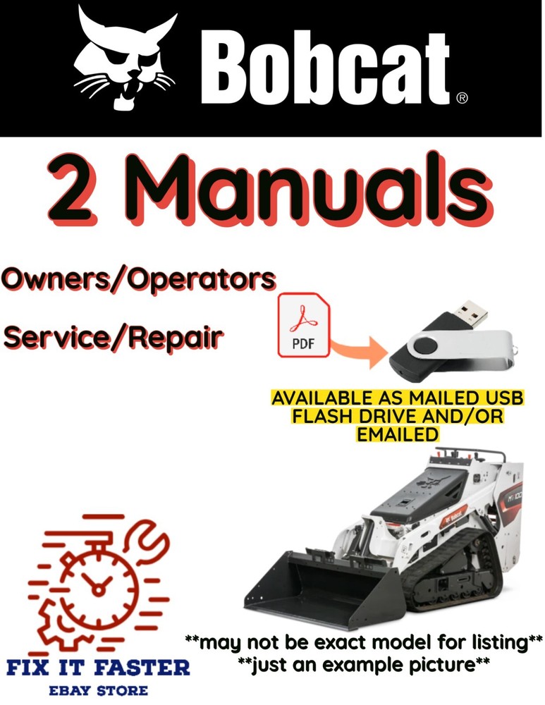 BOBCAT MT55 LOADER MANUAL OPERATORS SERVICE SCHEMATICS REPAIR OWNERS PDF USB