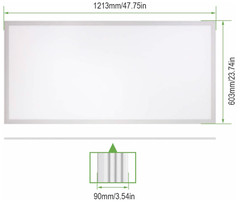 LED Flat Panel Light, 50W, 5500 Lumens, Ultra Thin Edge-Lit 2x4FT 4000K TWO-PACK