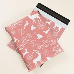 100 Pcs Christmas Poly Mailers 10×13 Inches, Reusable Mailing Envelopes for B…