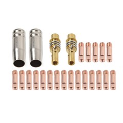 24pcs MB 15AK MIG Welding Gun Kit 030/035Contact Tip Nozzle Diffuser