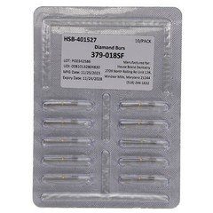 House Brand Dentistry 401527 FG 379-018SF Football Super Fine Diamond Burs 10/Pk