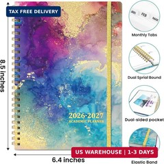 Academic Planner 2026-2027, Weekly and Monthly Calendar Book, July 2026 – June 2