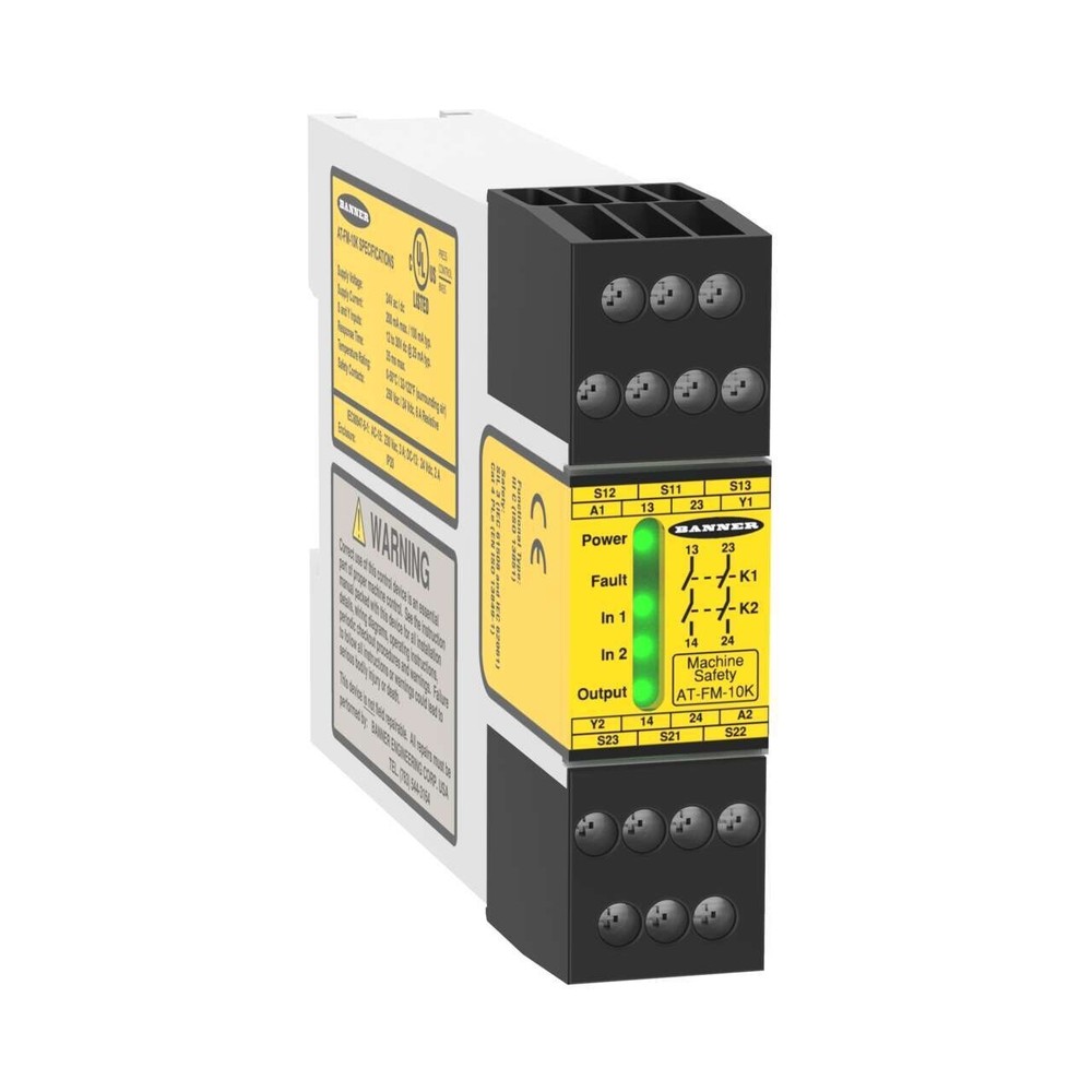 AT SERIES DUO-TOUCH TWO HAND CONTROL SAFETY RELAYS-New in Box-Banner Engineering
