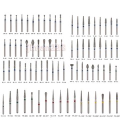 100pcs Dental Diamond Burs for High Speed Handpiece Friction Grip Burs 1.6mm USA
