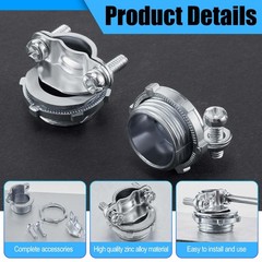 Blulu 50 Pcs 3/4 Inch Cable Connectors Clamp Type Cable Connectors Conduit