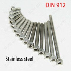 10/25/50/100x M2 M2.5 M3 M4 Allen Hex Socket Cap Head Screw 304 Stainless Steel