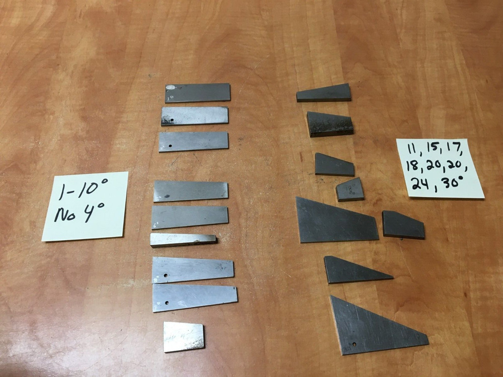 TOOLMAKER MACHINIST ANGLE PLATES BARS SETUP FIXTURES 1 to 30 degrees Lot of 17