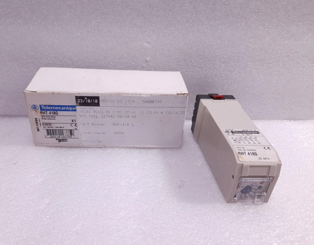 Telemecanique RHT 418G Time Delay Relay 125V DC 125V AC 50/60Hz Ith: 5A Ui: 250V